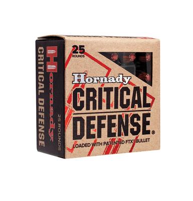 Hornady Critical Defense 9x18 Makarov 95GR FTX 25RD Box #91000