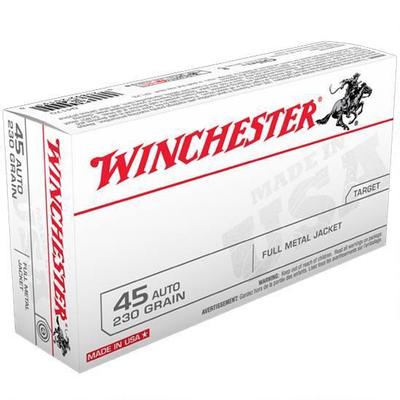 Winchester USA 45ACP 230GR FMJ 50RD Box #Q4170