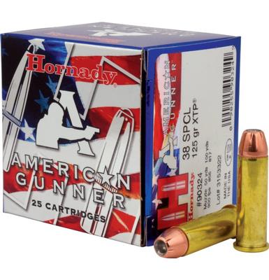 Hornady American Gunner 38SPL 125GR XTP 25RD Box #90324