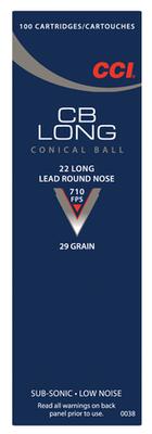  Cci Conical Ball 22lr 29gr Lrn Mini Cap 100rd Box # 0038