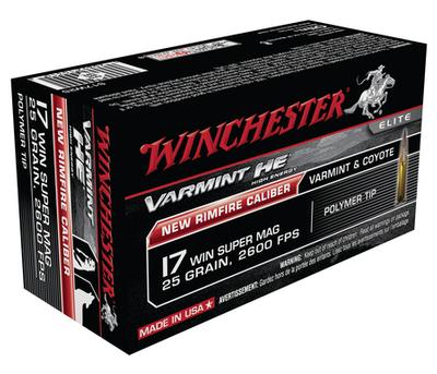 Winchester Varmint HE 17WSM 25GR Polymer Tip 50 RD Box #S17W25