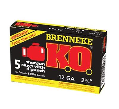 Brenneke KO Rifled Slug 12GA 437gr 2-3/4