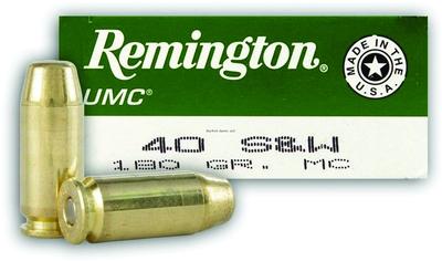  Remington Umc 40s & W 180gr Fmj 50rd Box # L40sw3