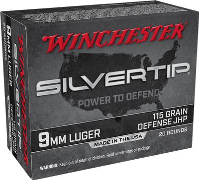 Winchester Silvertip 9MM 115GR JHP 20RD Box #W9MMST