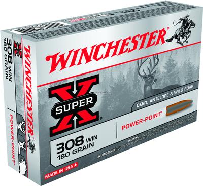  Winchester Super- X 308win 180gr Power- Point 20rd Box # X3086