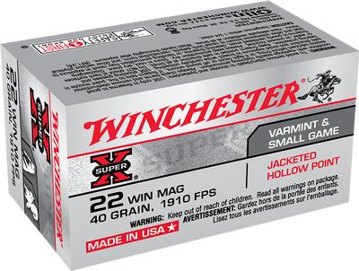 Winchester Super-X 22WMR 40gr JHP 50rd box #X22MH